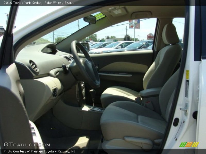 Polar White / Bisque 2010 Toyota Yaris Sedan