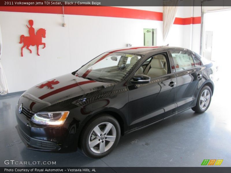 Black / Cornsilk Beige 2011 Volkswagen Jetta TDI Sedan