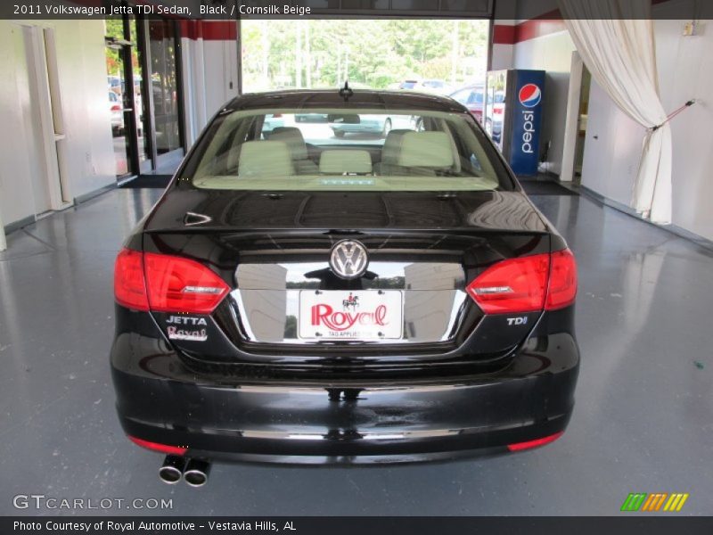 Black / Cornsilk Beige 2011 Volkswagen Jetta TDI Sedan