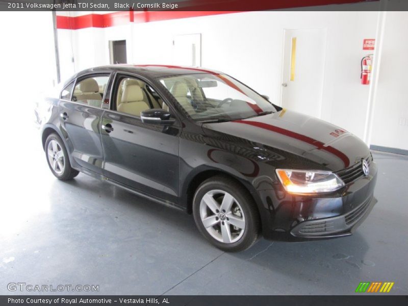 Black / Cornsilk Beige 2011 Volkswagen Jetta TDI Sedan