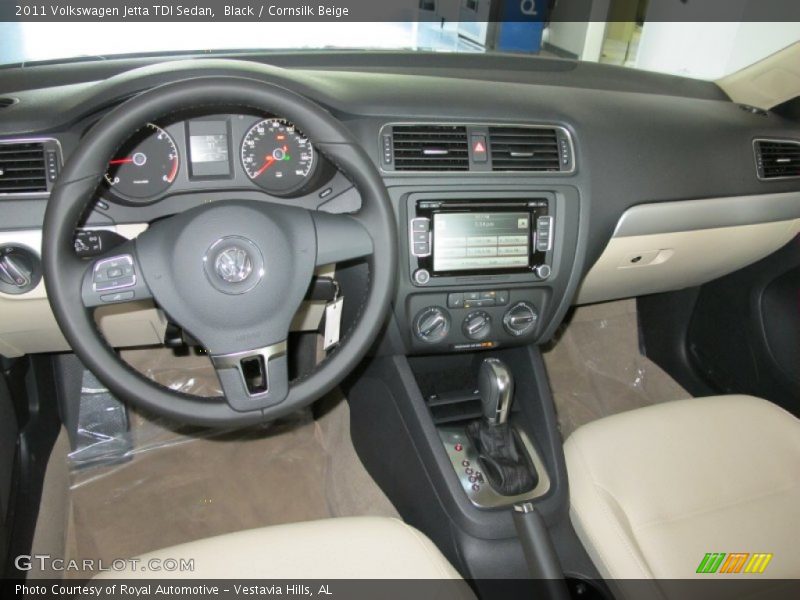 Black / Cornsilk Beige 2011 Volkswagen Jetta TDI Sedan