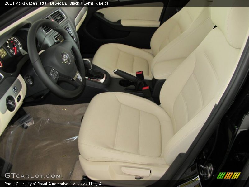 Black / Cornsilk Beige 2011 Volkswagen Jetta TDI Sedan