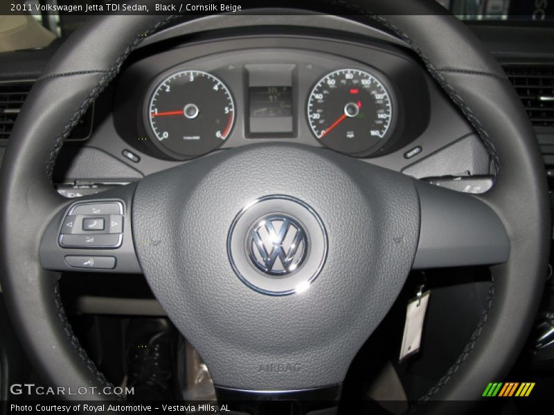 Black / Cornsilk Beige 2011 Volkswagen Jetta TDI Sedan