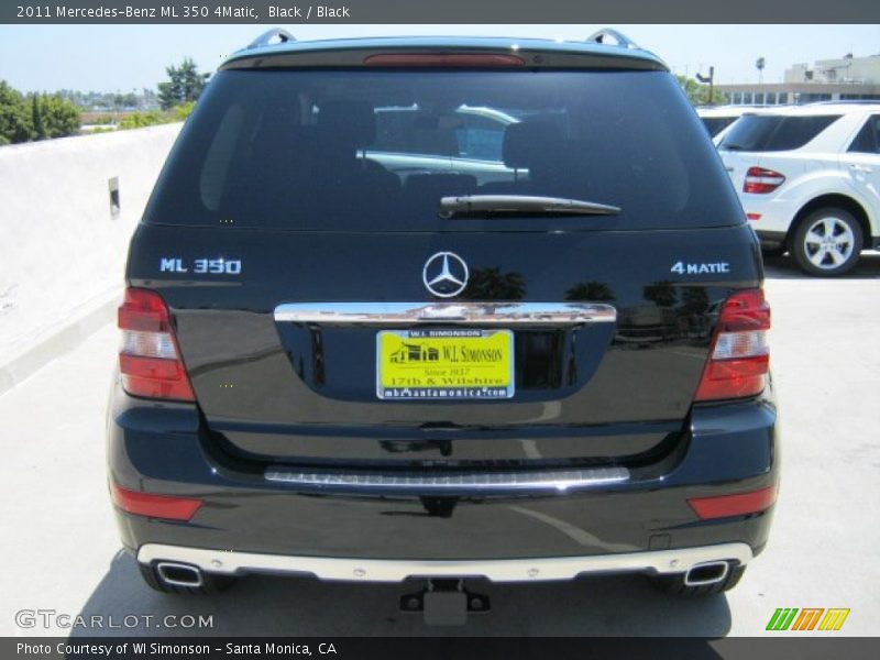 Black / Black 2011 Mercedes-Benz ML 350 4Matic