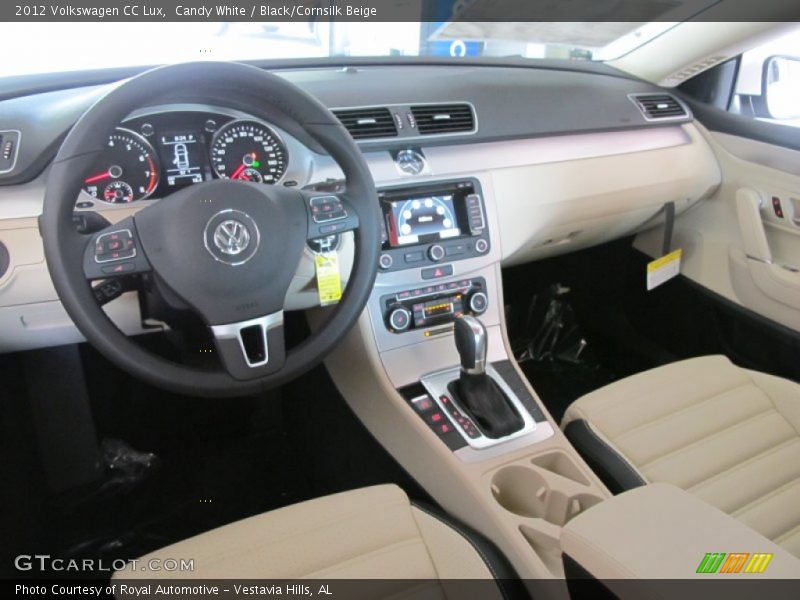 Candy White / Black/Cornsilk Beige 2012 Volkswagen CC Lux
