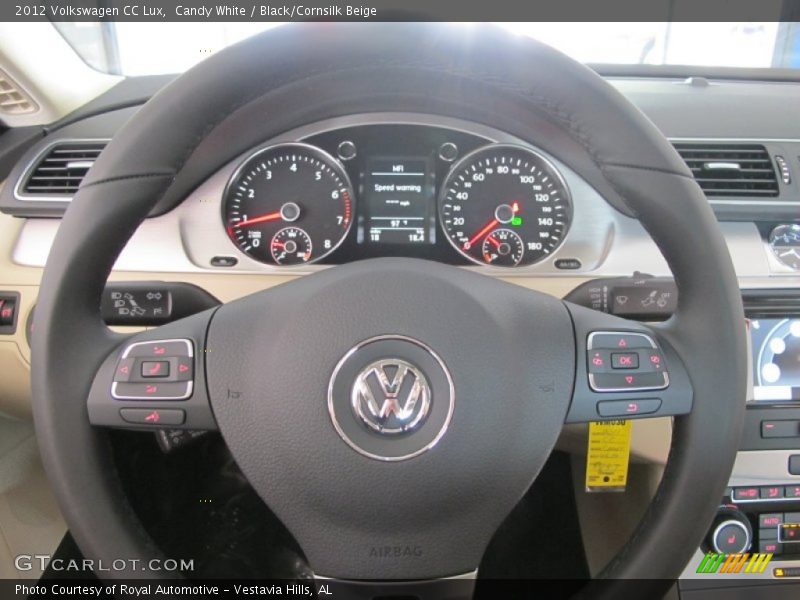 Candy White / Black/Cornsilk Beige 2012 Volkswagen CC Lux