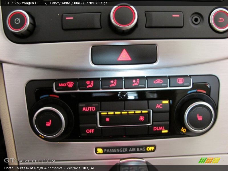 Candy White / Black/Cornsilk Beige 2012 Volkswagen CC Lux