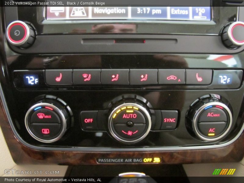 Black / Cornsilk Beige 2012 Volkswagen Passat TDI SEL