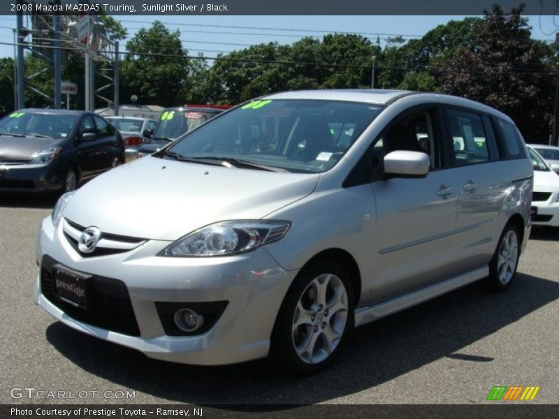 Sunlight Silver / Black 2008 Mazda MAZDA5 Touring
