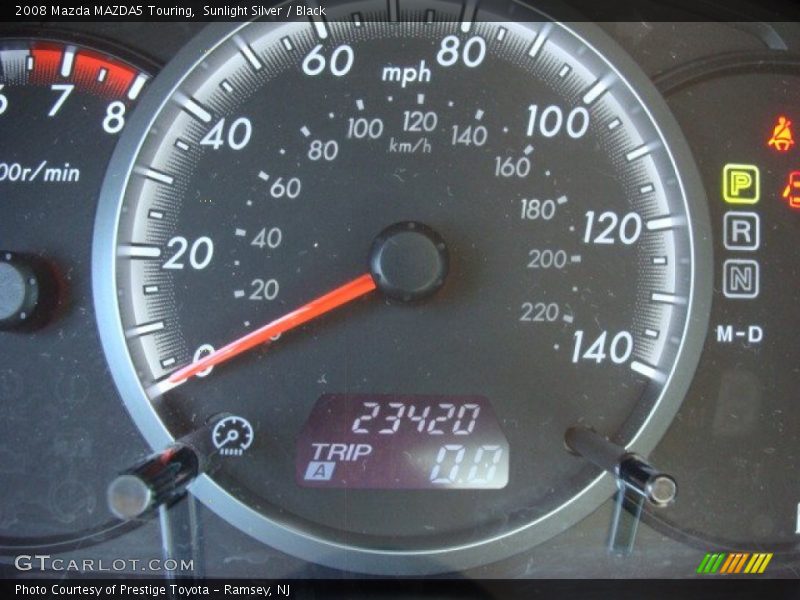 Sunlight Silver / Black 2008 Mazda MAZDA5 Touring