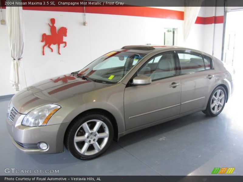 Champagne Mist Metallic / Frost Gray 2004 Nissan Maxima 3.5 SE
