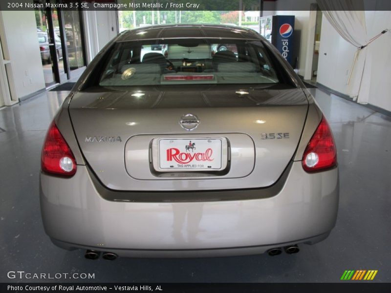 Champagne Mist Metallic / Frost Gray 2004 Nissan Maxima 3.5 SE