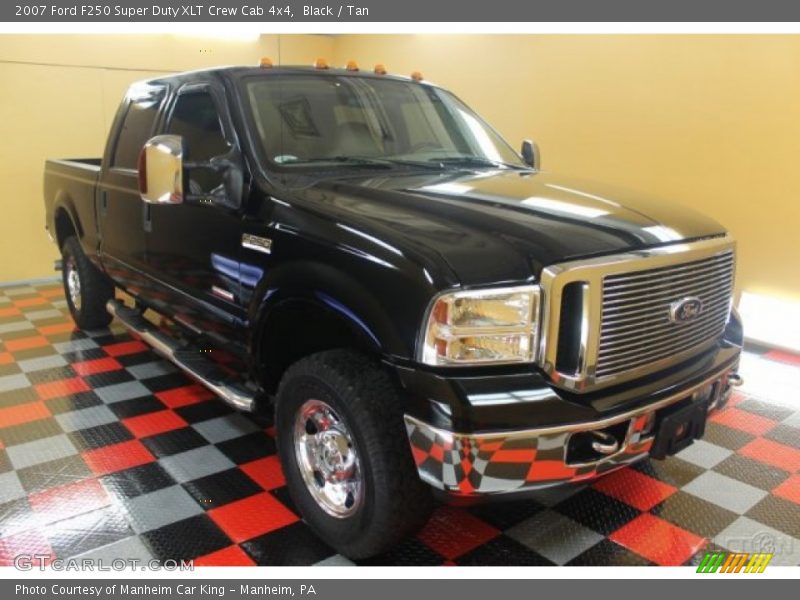 Black / Tan 2007 Ford F250 Super Duty XLT Crew Cab 4x4