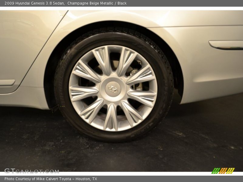 Champagne Beige Metallic / Black 2009 Hyundai Genesis 3.8 Sedan
