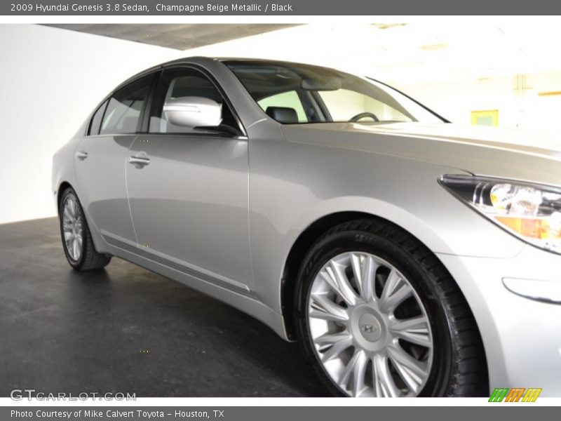 Champagne Beige Metallic / Black 2009 Hyundai Genesis 3.8 Sedan
