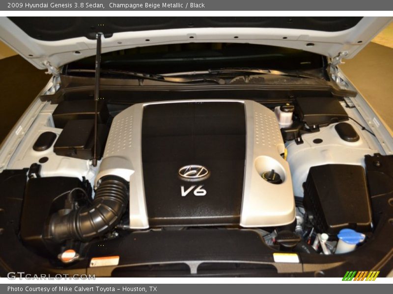 Champagne Beige Metallic / Black 2009 Hyundai Genesis 3.8 Sedan