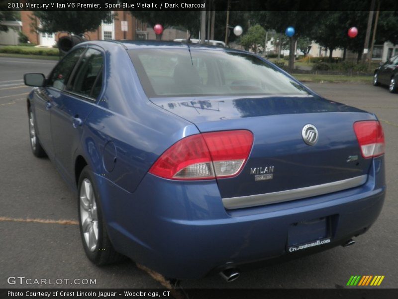 Sport Blue Metallic / Dark Charcoal 2010 Mercury Milan V6 Premier