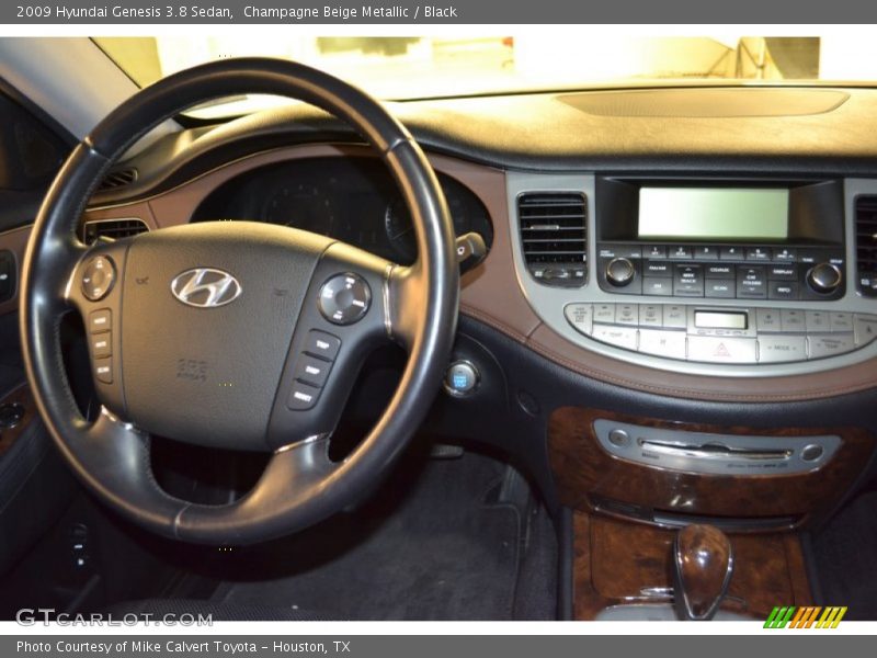 Champagne Beige Metallic / Black 2009 Hyundai Genesis 3.8 Sedan