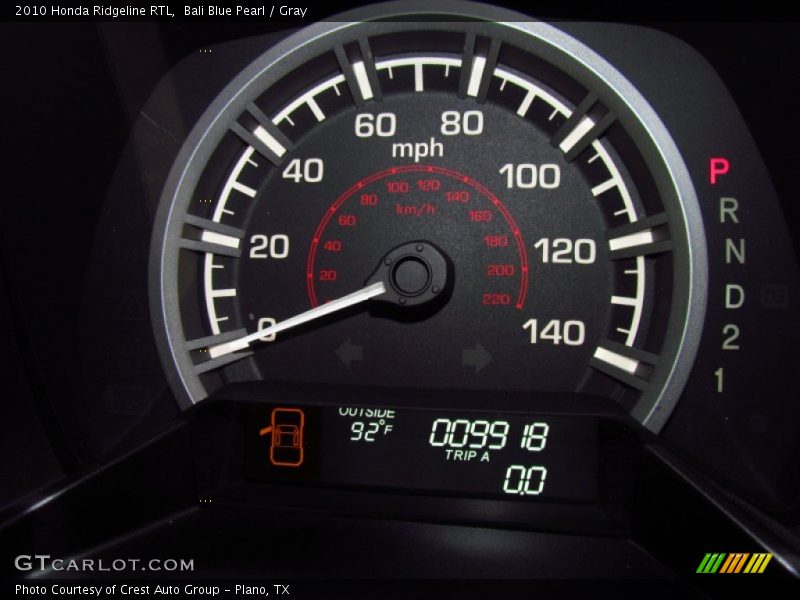 Bali Blue Pearl / Gray 2010 Honda Ridgeline RTL