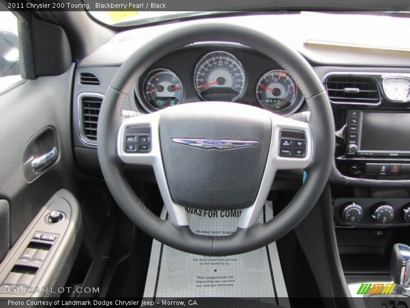 Blackberry Pearl / Black 2011 Chrysler 200 Touring
