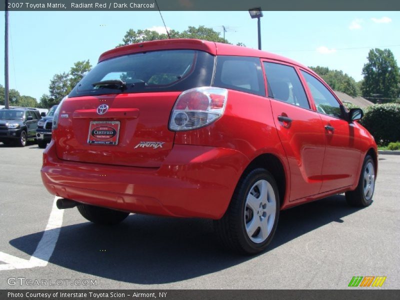 Radiant Red / Dark Charcoal 2007 Toyota Matrix