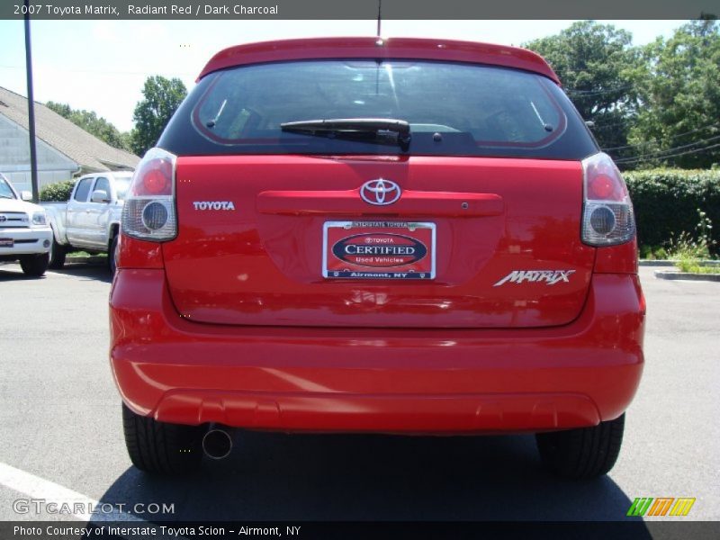 Radiant Red / Dark Charcoal 2007 Toyota Matrix
