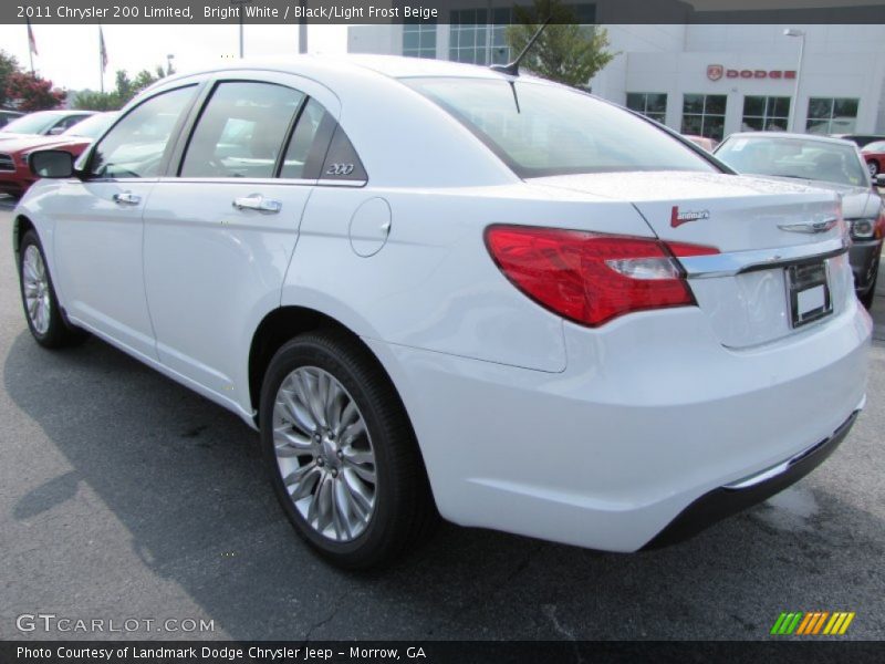 Bright White / Black/Light Frost Beige 2011 Chrysler 200 Limited