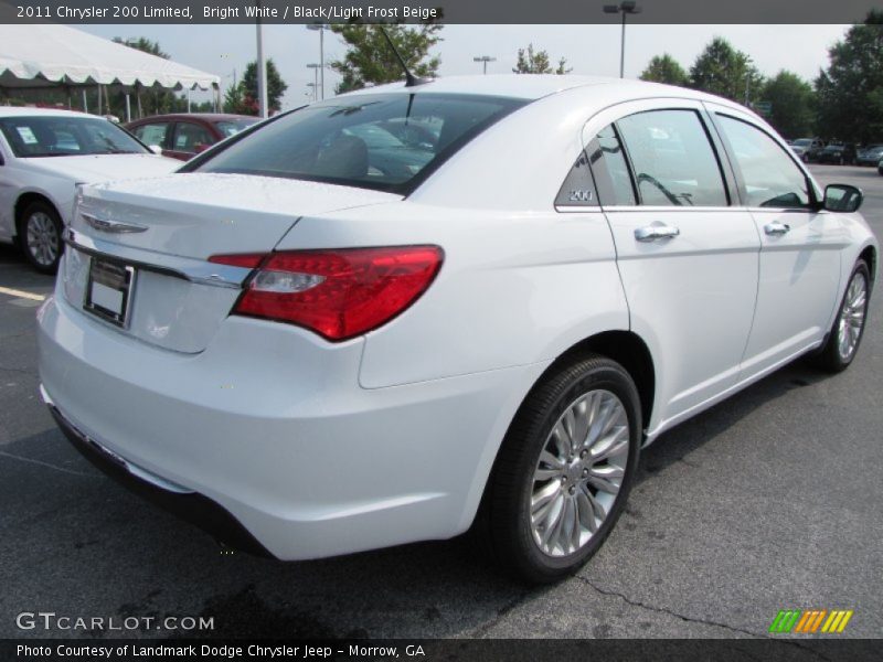 Bright White / Black/Light Frost Beige 2011 Chrysler 200 Limited