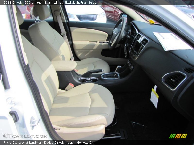 Bright White / Black/Light Frost Beige 2011 Chrysler 200 Limited