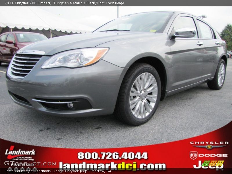 Tungsten Metallic / Black/Light Frost Beige 2011 Chrysler 200 Limited