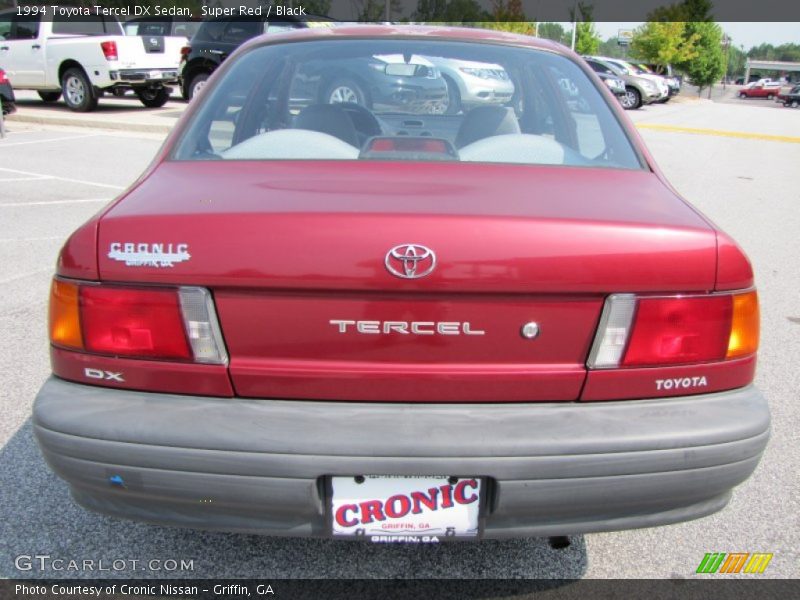 Super Red / Black 1994 Toyota Tercel DX Sedan