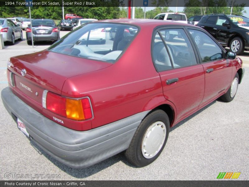 Super Red / Black 1994 Toyota Tercel DX Sedan