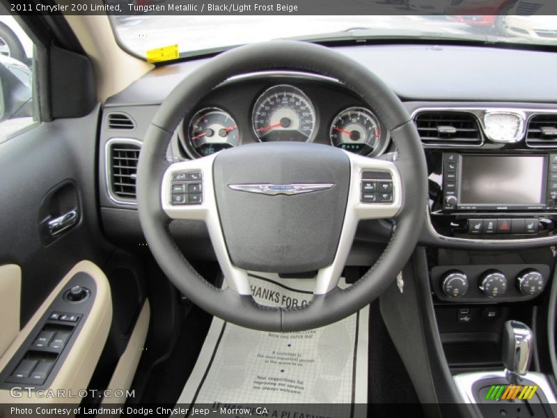 Tungsten Metallic / Black/Light Frost Beige 2011 Chrysler 200 Limited