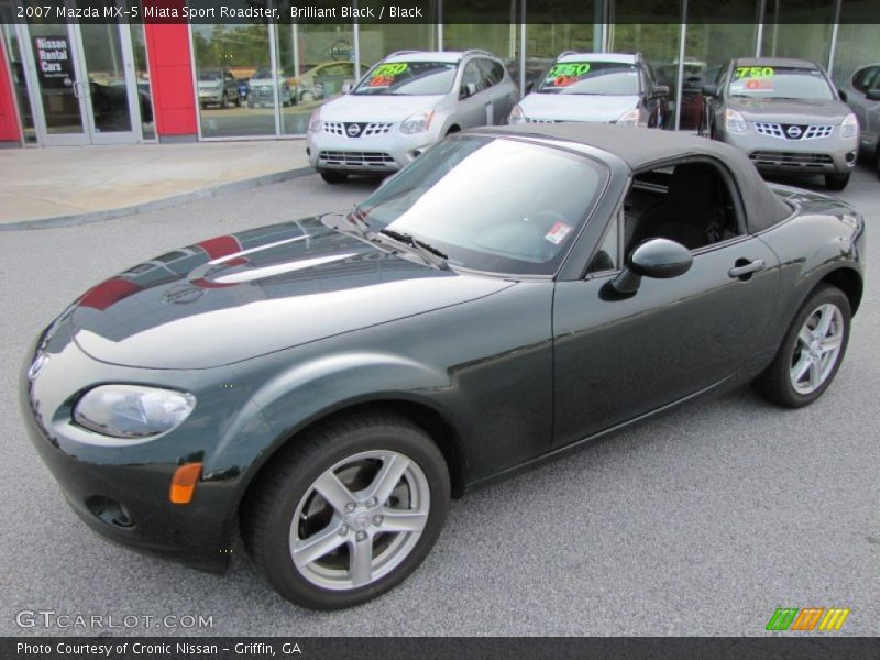 Brilliant Black / Black 2007 Mazda MX-5 Miata Sport Roadster