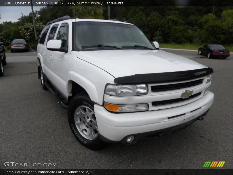 Summit White / Tan/Neutral 2005 Chevrolet Suburban 1500 Z71 4x4