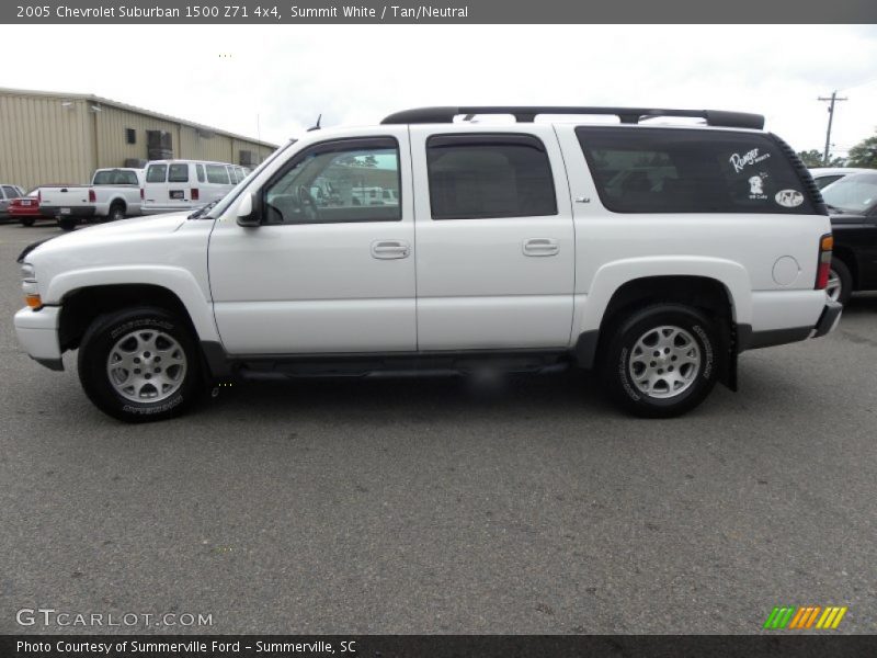 Summit White / Tan/Neutral 2005 Chevrolet Suburban 1500 Z71 4x4