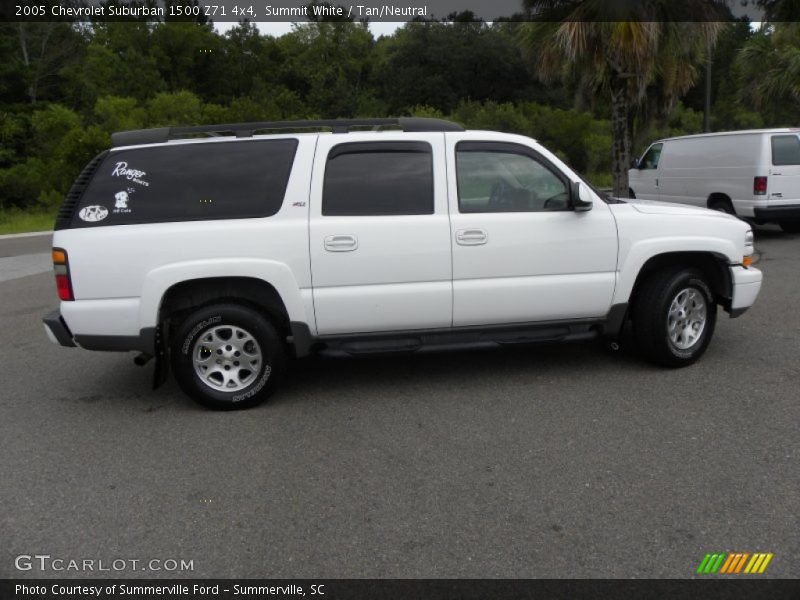 Summit White / Tan/Neutral 2005 Chevrolet Suburban 1500 Z71 4x4