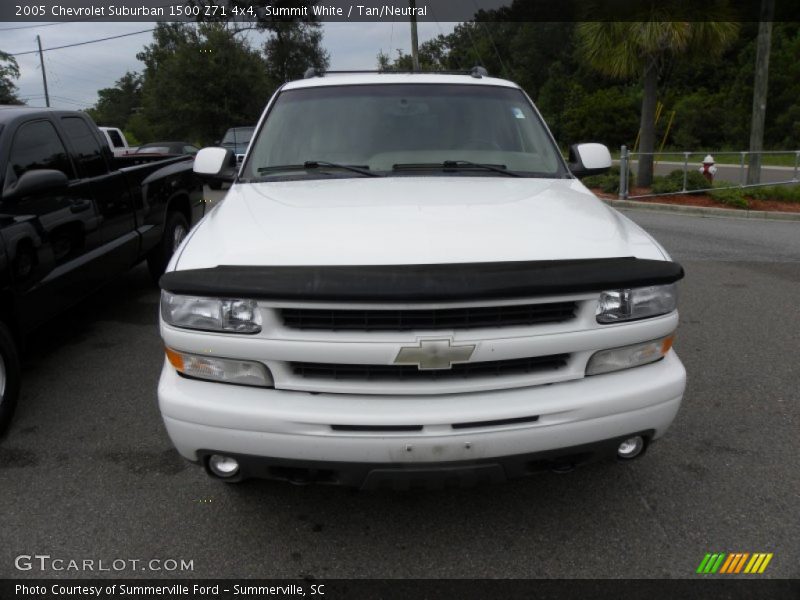 Summit White / Tan/Neutral 2005 Chevrolet Suburban 1500 Z71 4x4