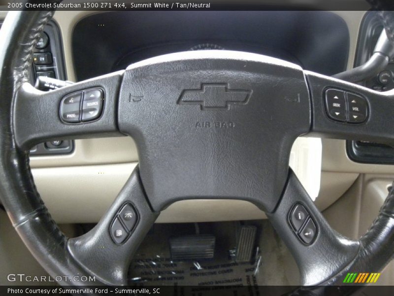 Summit White / Tan/Neutral 2005 Chevrolet Suburban 1500 Z71 4x4