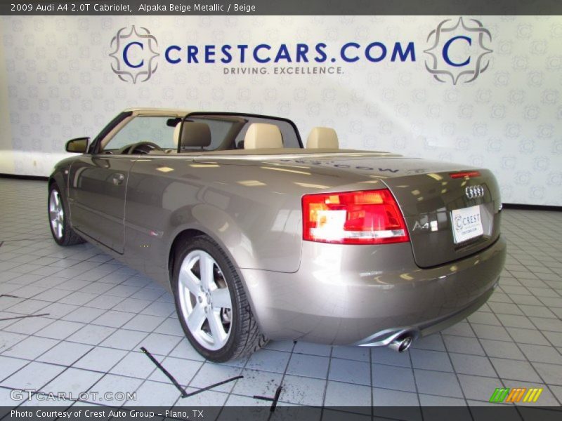 Alpaka Beige Metallic / Beige 2009 Audi A4 2.0T Cabriolet