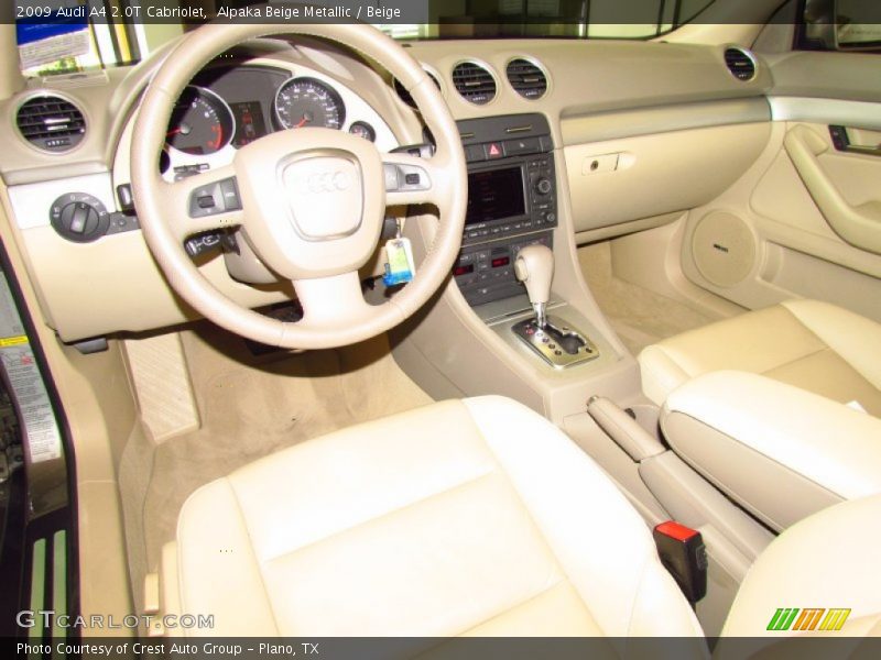 Alpaka Beige Metallic / Beige 2009 Audi A4 2.0T Cabriolet