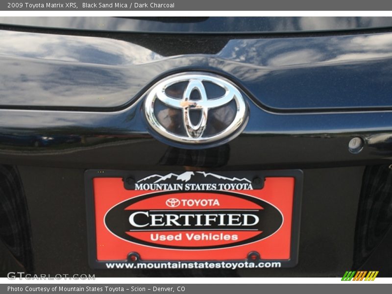 Black Sand Mica / Dark Charcoal 2009 Toyota Matrix XRS