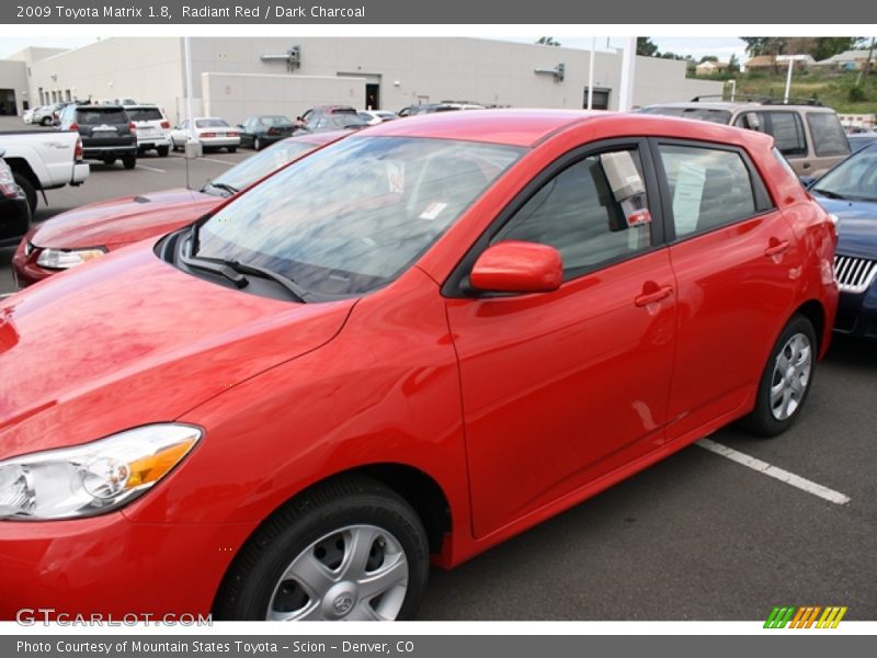 Radiant Red / Dark Charcoal 2009 Toyota Matrix 1.8