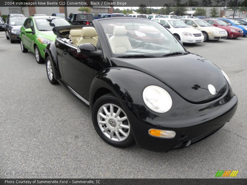 Black / Cream Beige 2004 Volkswagen New Beetle GLS Convertible