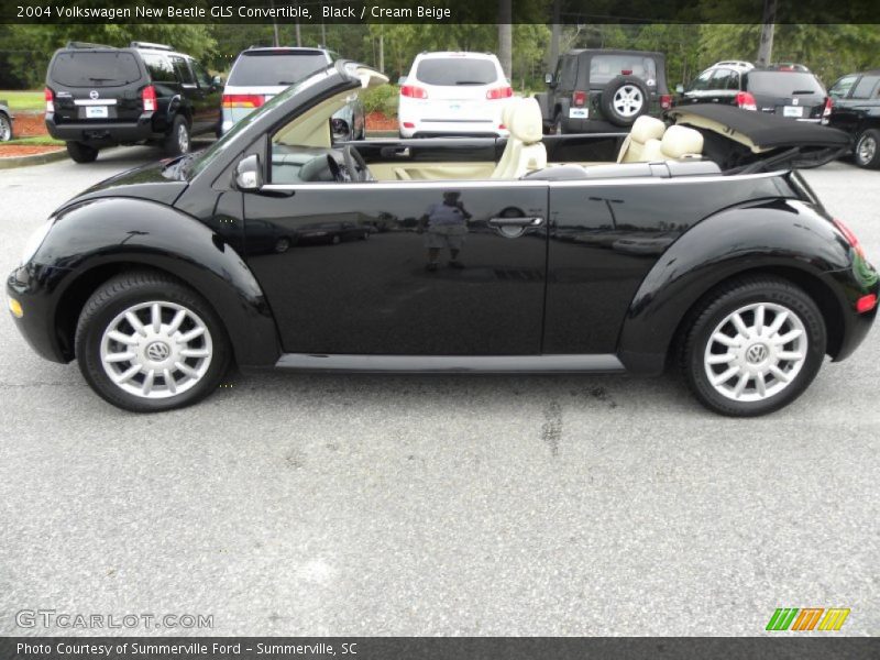 Black / Cream Beige 2004 Volkswagen New Beetle GLS Convertible