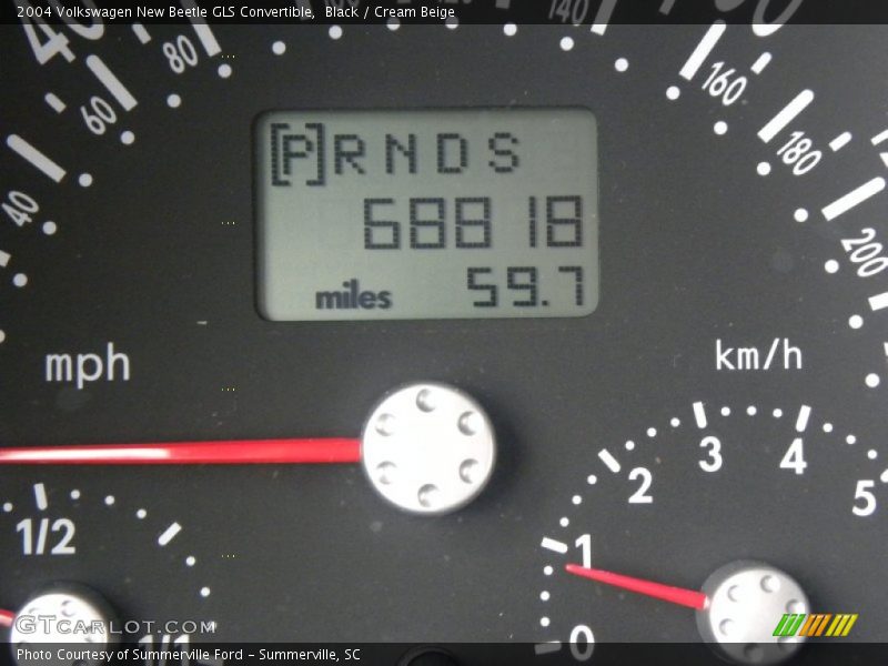 Black / Cream Beige 2004 Volkswagen New Beetle GLS Convertible