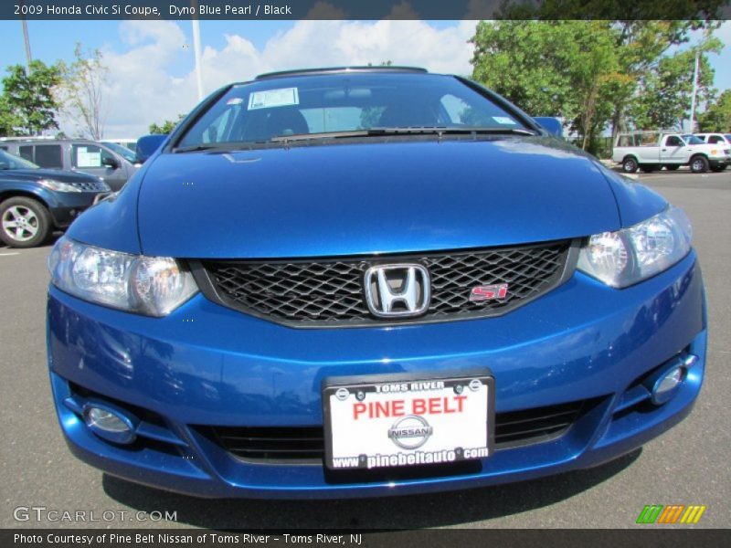 Dyno Blue Pearl / Black 2009 Honda Civic Si Coupe