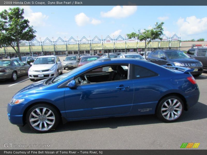 Dyno Blue Pearl / Black 2009 Honda Civic Si Coupe