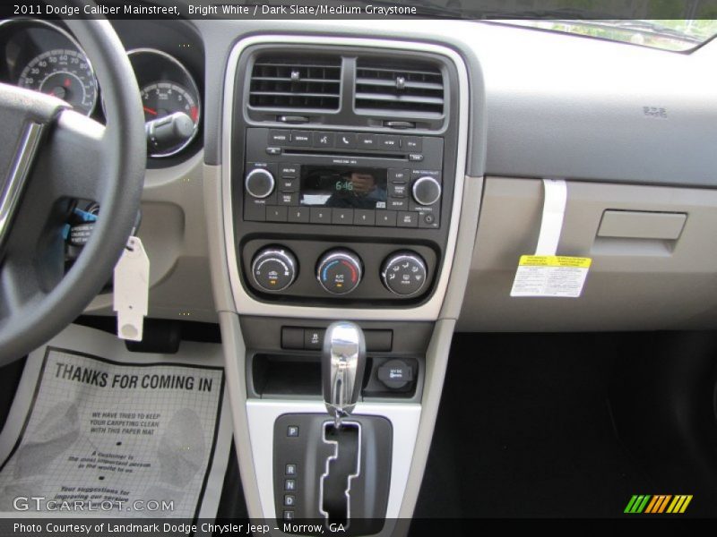 Bright White / Dark Slate/Medium Graystone 2011 Dodge Caliber Mainstreet