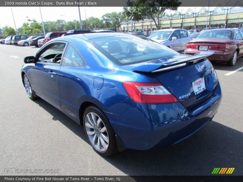 Dyno Blue Pearl / Black 2009 Honda Civic Si Coupe